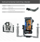 Preview: DIVEVOLK Vertical Horizontal Switching L Bracket for Seatouch 4 Max housing