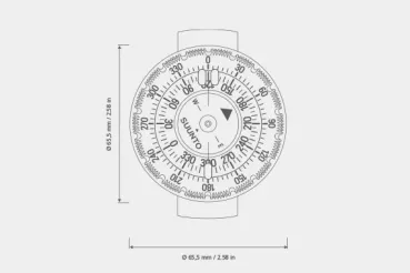 Preview: SUUNTO SK-8 Kompass mit Bungee Mount NH
