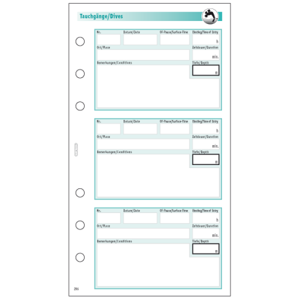 sub-book Tauchgangseiten ADVANCED