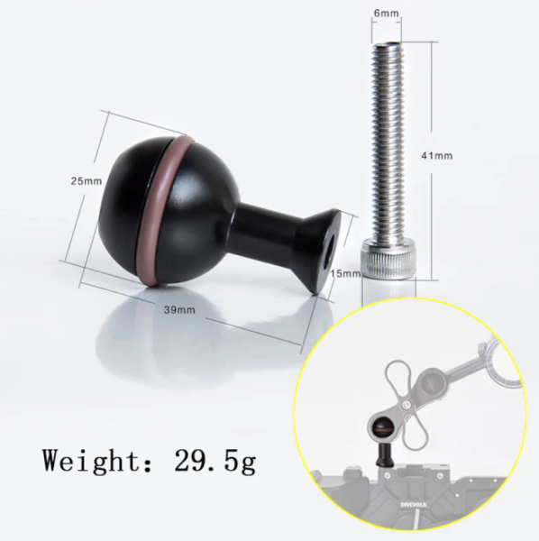 DIVEVOLK M6 Tread Ball Head
