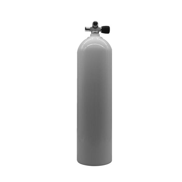 MES 11,1 L Aluflasche weiß 207 bar mit Ventil 12544-RE