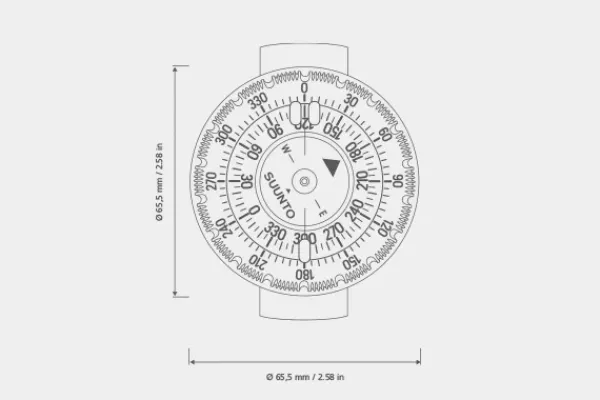SUUNTO SK-8 Kompass mit Bungee Mount NH